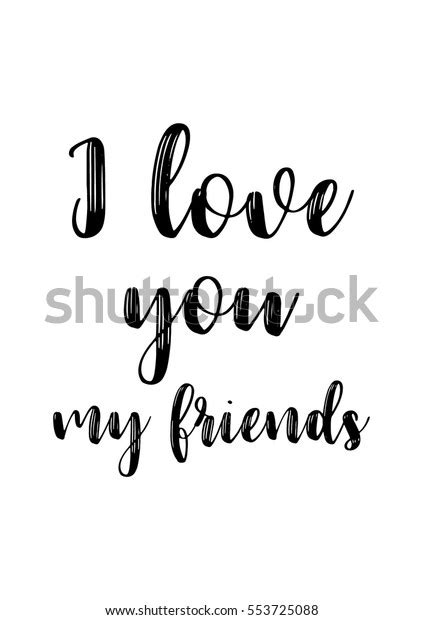 Inspirational Quotes About Friendship Hand Lettering Stock Vector ...