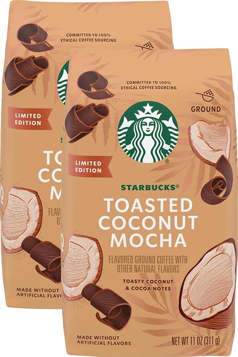 Amazon.com: Starbucks Flavored Ground Coffee (Toasted Coconut Mocha, 11