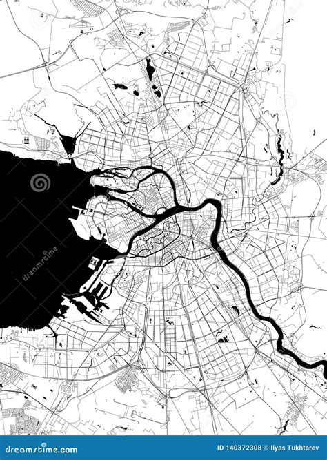 Map Saint Petersburg, Russia Stock Illustration - Illustration of ...