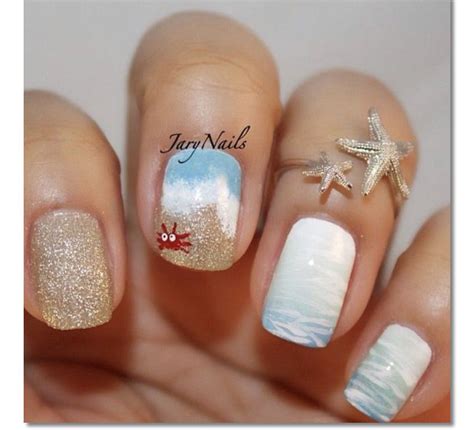 seaside nails  beach beach nails  sand beach fingernails