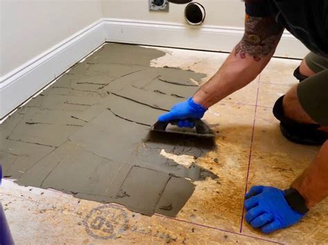 how to put tiles on the floor