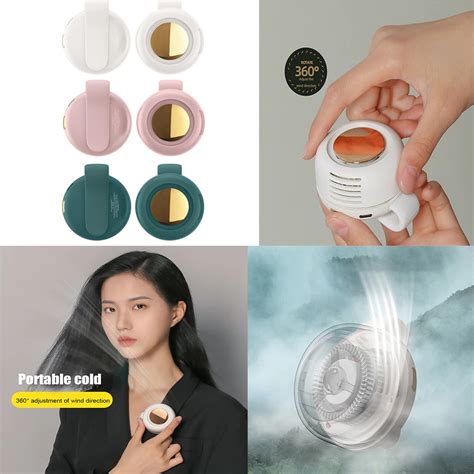 portable button degree wind direction bladeless push button mini fan