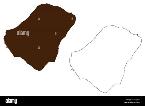 Stromboli island (Sicily, Italian Republic, Italy) map vector ...