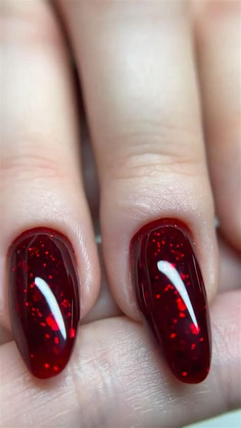 Гель лак Imen #034 | Red nails, Cute nails, Manicure