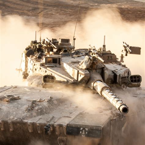 Скачать обои пыль, танк, боевой, основной, Merkava, Израиля, «Меркава ...