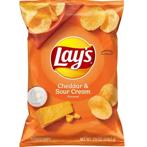 Lay's Cheddar & Sour Cream Flavored Potato Chips - 7.75oz | Potato ...