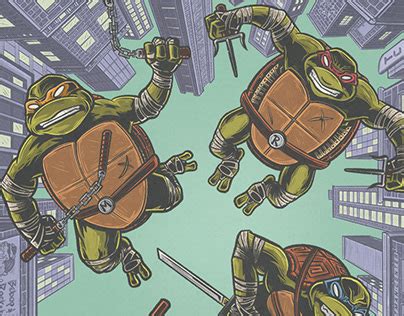 tmnt poster projects   logos illustrations