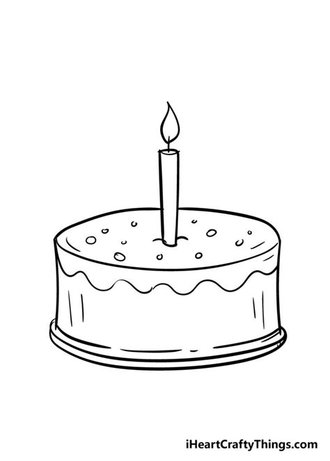 cake drawing   draw  cake step  step