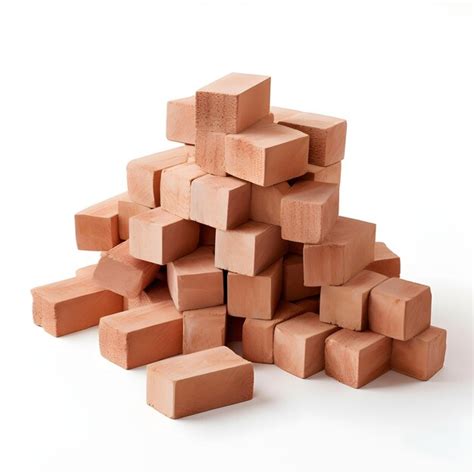 premium ai image big pile  bricks isolated