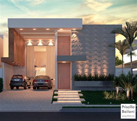 Fachadas De Casas Térreas Modernas Com Pé Direito Alto - Fachadas De Casas Com Pe Direito Alto - RETOEDU