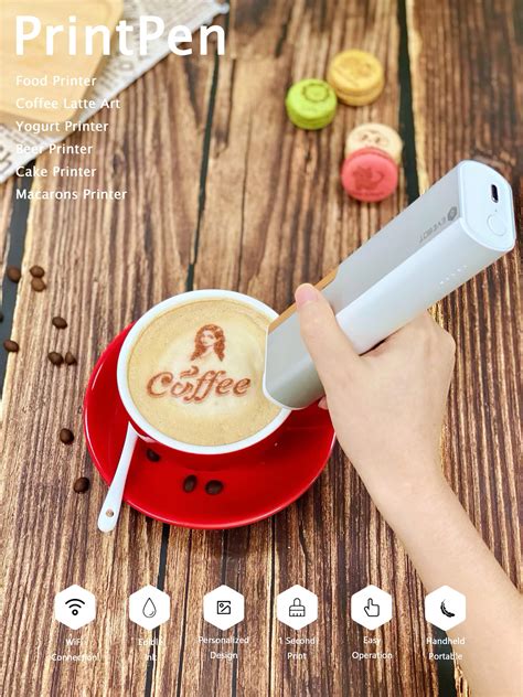 Printpen Food Printer Inkjet Handheld Printer for Cake and Macarons 3d ...