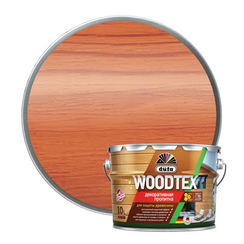 Пропитка DUFA Woodtex декоративная для защиты древесины Рябина 9 л ...