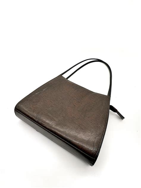 Gucci Vintage Brown Leather Shoulder Bag - Etsy