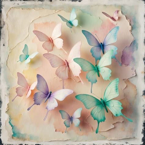 Papercut Pastel Butterfly Art Free Stock Photo - Public Domain Pictures