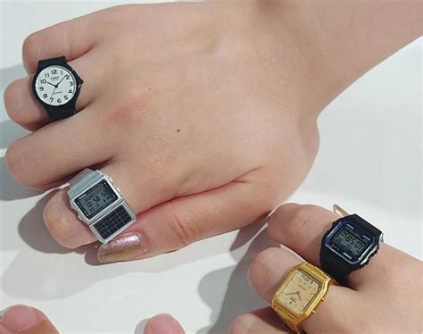 Компания Casio выпустила коллекцию миниатюрных часов в виде колец ...