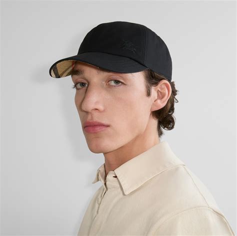 Gabardine Baseball Cap in Black/sand - Men | Burberry® Official