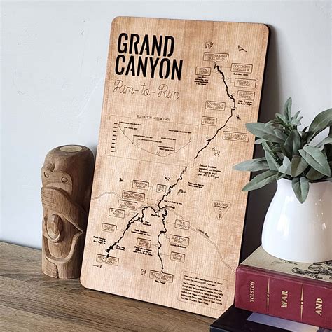 Grand Canyon Rim to Rim Trail Map | Whake Studios