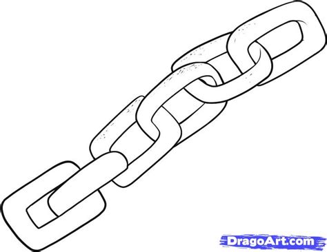 how to draw a broken chain