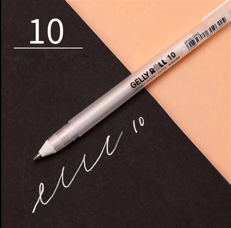 Ручка гелевая Sakura Gelly Roll 10 белая (пишущий узел: 1.0 мм, толщина ...