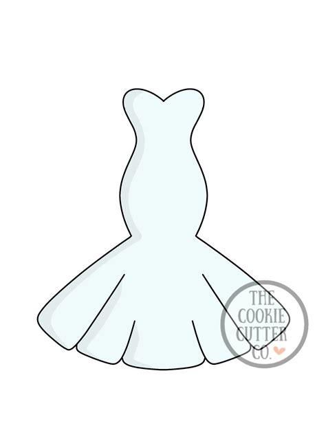 Mermaid Wedding Dress cookie cutter – The Cookie Cutter Co