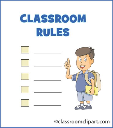 School Clipart - classroom-rules-sign-clipart - Classroom Clipart