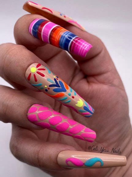 20 Celebrate Summer with Fiesta-inspired Nail Art Designs : Mexican ...