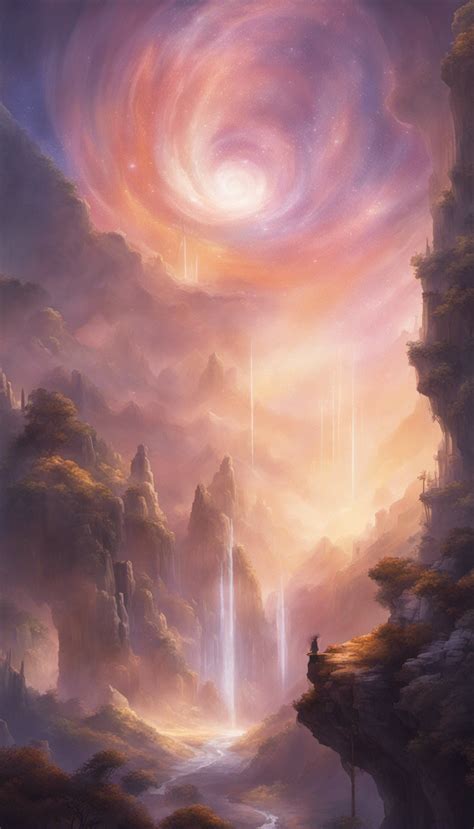 Mesmerizing Dreamscape with Ethereal Vortex and Majestic Peaks - AI ...