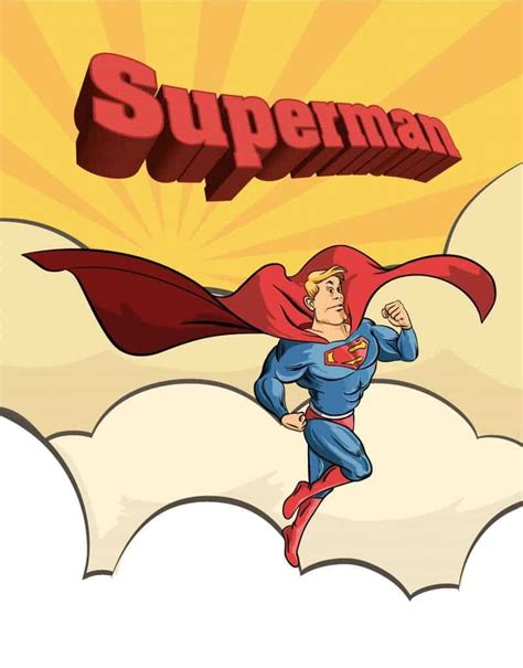 Superman Cartoon Illustration On Vectogravic Design