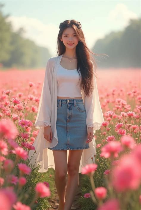 beautiful chinese girl long straight hair    tiny upper