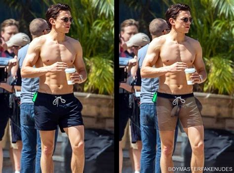 Boymaster Fake Nudes: Tom Holland cock show..