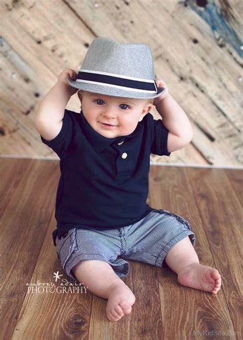 Cute Baby Boy Wearing Hat