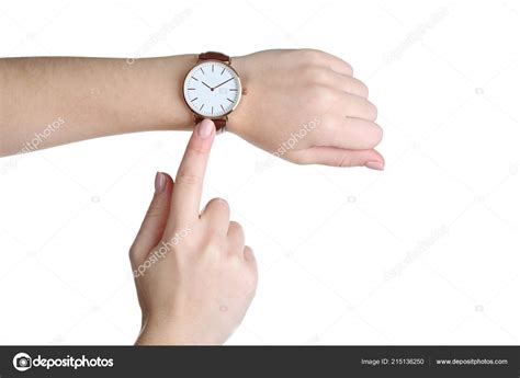 elegant wrist  human hand white background stock photo