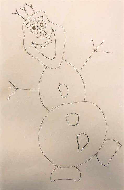 how to draw olaf 13