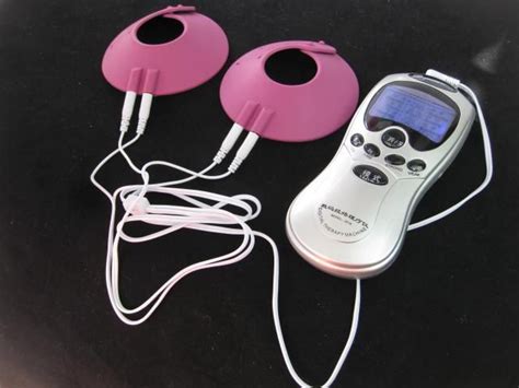 BDSM Gear Electric Shock Breast Therapy Cups Stimulator Teaser ...