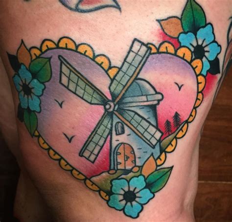 Dutch windmill tattoo - Mickey Holiday Cousin Tattoos, Grandma Tattoos, Love Tattoos, Tattoo ...