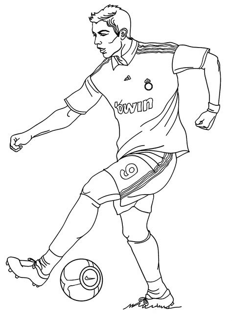 Desenhos de Cristiano Ronaldo para colorir - Bora Colorir