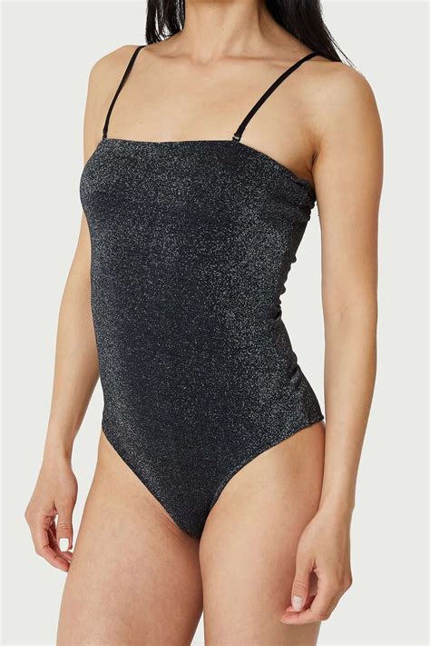 Light Lurex Tube Top One Piece in Eclipse | Find Me Now The Label