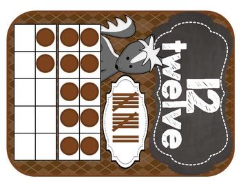 forest theme number posters chevron blue brown aqua green tpt