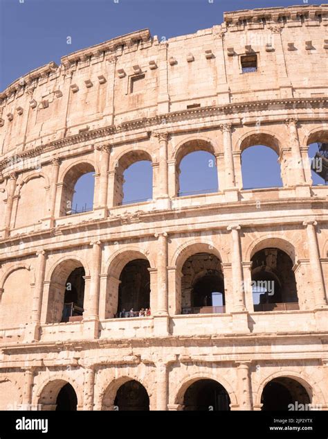 The exterior of the Colosseum Stock Photo - Alamy