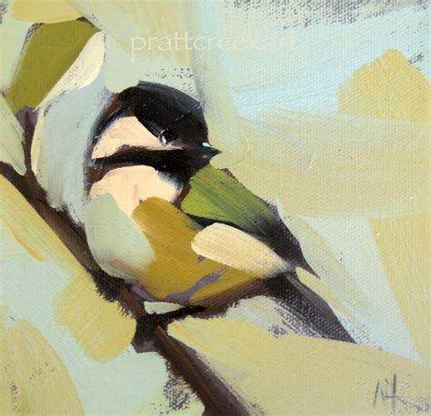 Bird On Branch Painting at PaintingValley.com | Explore collection of ...