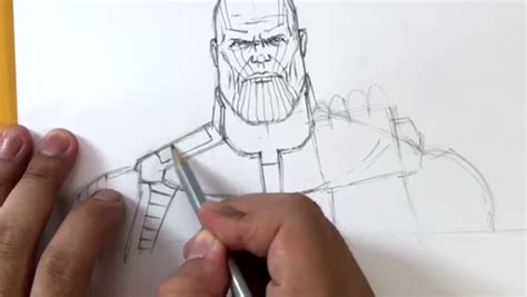 Как нарисовать Таноса из фильмов и комиксов Marvel
