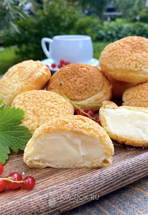 Заварные булочки «Шу» с заварным кремом — рецепт с фото in 2024 ...