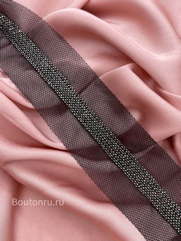Тесьма мониль графит на черной сетке (10 рядов) купить по цене от 650 руб