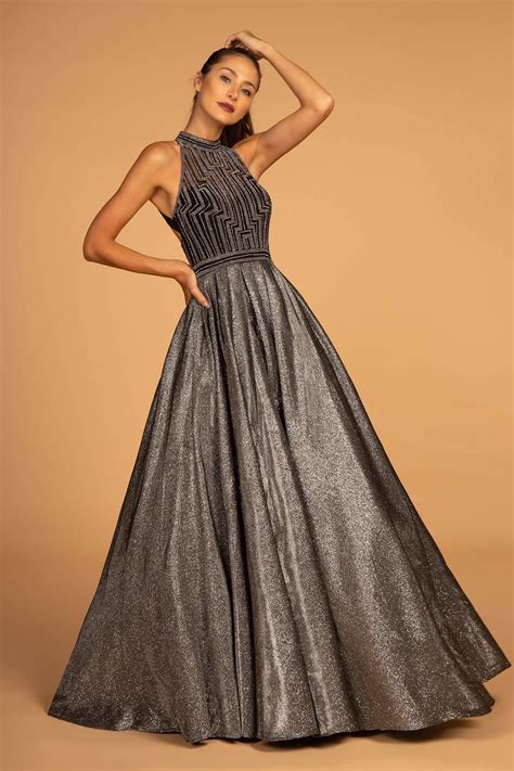 high neck evening dresses 1