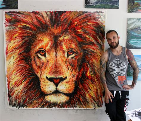 Male Lion Painting at PaintingValley.com | Explore collection of Male ...