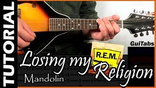 How to play LOSING MY RELIGION [Intro, Riff] - R.E.M. / MANDOLIN Lesson ...