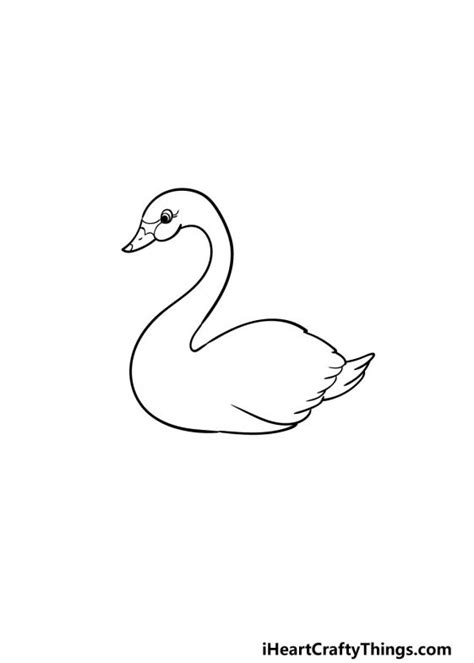 Swan Drawing - How To Draw A Swan Step By Step