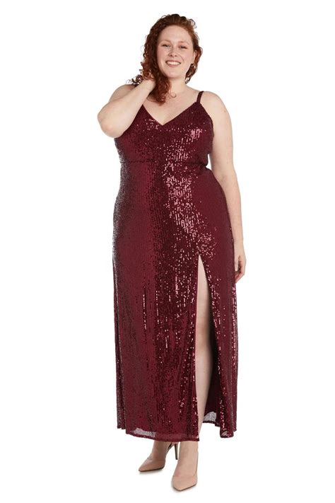 Turquoise Morgan & Co 12935WM Long Plus Size Fitted Prom Gown - Plus