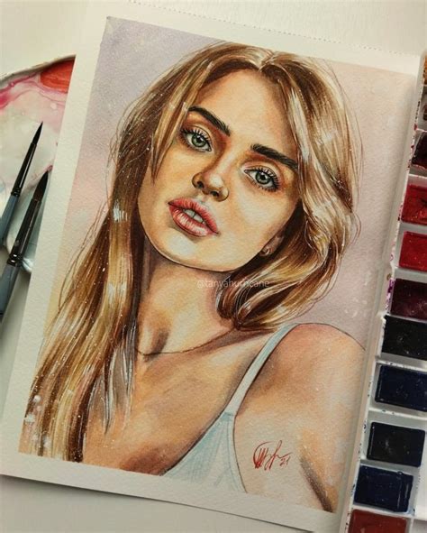 Портрет акварелью | Watercolour portrait | Watercolor paintings ...