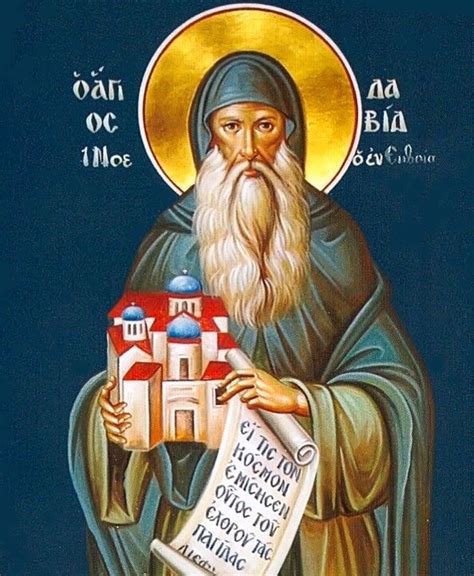 Древо - иллюстрация: Икона прп. Давида Эвбейского (фрагмент).
